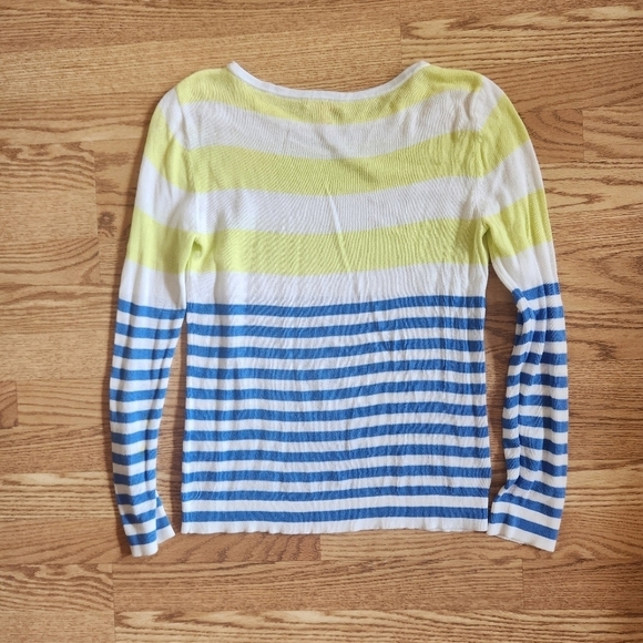 EUC Lilly Pulitzer Striped Blue and White Sweater, Size Small - Picture 4 of 6